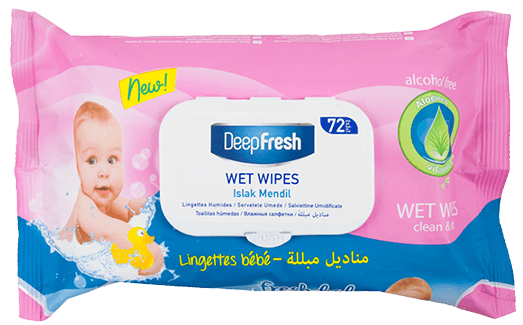 Wet Wipes Cream Lotion Fliptop Pink